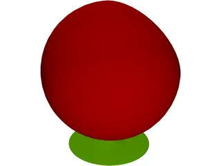Egg Chair 3D Model preview