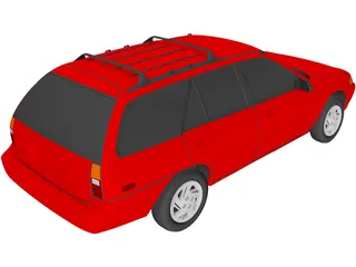 Ford Escort Wagon (1995) 3D Model preview