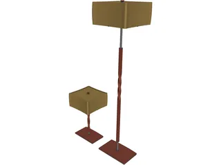 Standing Lamps 3D Model preview