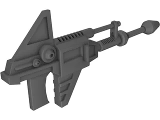 Sci-Fi Gun 3D Model preview
