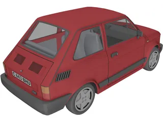 Fiat 126p 3D Model preview