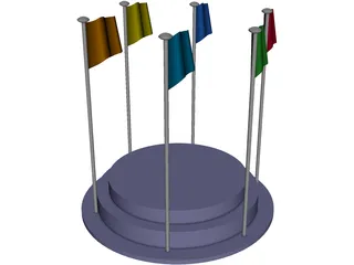 Flags 3D Model preview