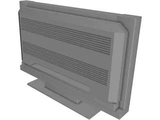 Plasma LCD Flatscreen TV 3D Model preview