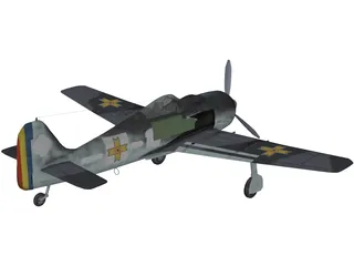 Focke-Wulf Fw 190 A 3D Model preview
