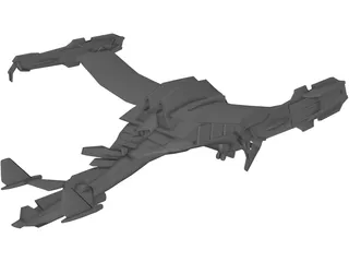 Final Fantasy Deep Eyes Dropship 3D Model preview