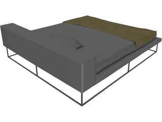 Ile Bed - Living Divani 3D Model preview