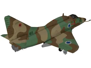 McDonnell Douglas A-4 Skyhawk (Ayit) 3D Model preview
