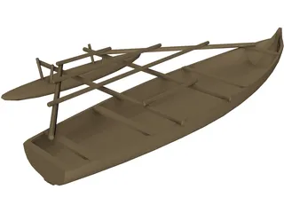 Hawaiian Canoe 3D Model preview