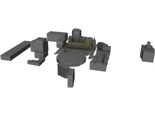 City Center Square 3D Model preview
