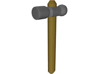 Ball Peen Hammer 3D Model preview