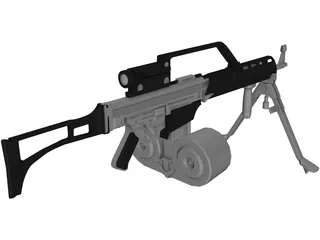 Stg44 modified SAW 3D Model preview