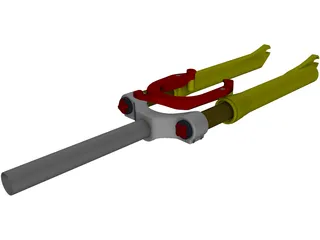 Suspension Fork 3D Model preview
