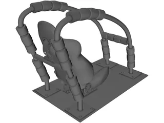 Racing Sim Seat 3D Model preview