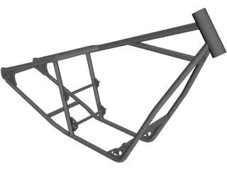 Honda CB750 Motorcycle Frame 3D Model preview