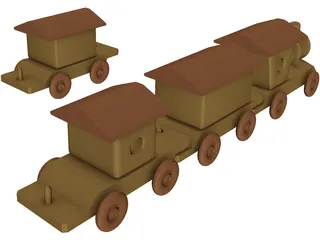 Toy Train 3D Model preview