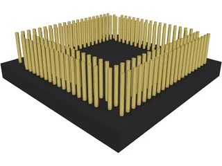 CPU Chip 3D Model preview