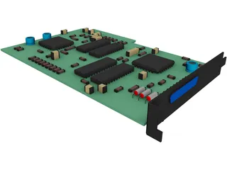 Small Circuitboard 3D Model preview