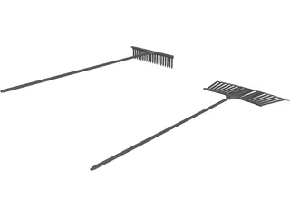 Lawn Rakes 3D Model preview