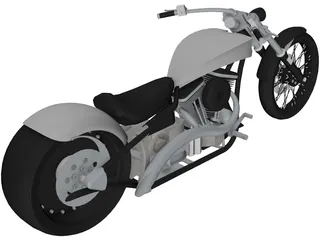 Custom Chopper 3D Model preview