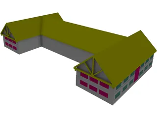 Retail Building 3D Model preview