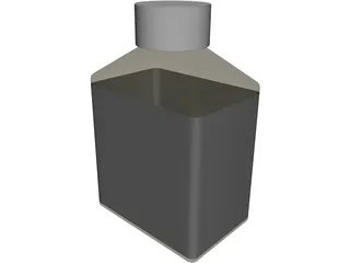 Glass Varnish Bottle 3D Model preview