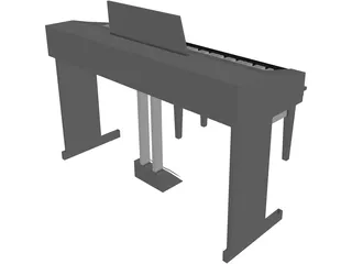 Electronic Keyboard 3D Model preview