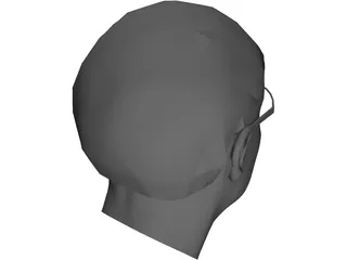 Head Kim Jung Il 3D Model preview