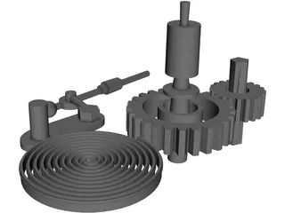 Cogs and Gears 3D Model preview