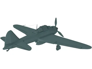 Mitsubishi A6M Zero 3D Model preview
