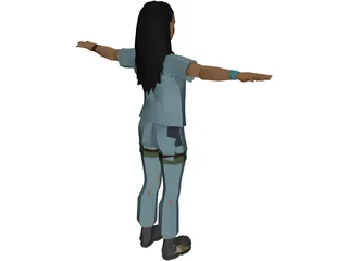 Female Multiple Outfits 3D Model preview