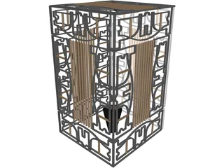 Golden Cage 3D Model preview
