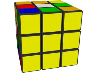 Rubicks Cube 3D Model preview
