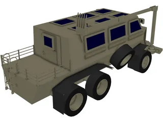 Buffalo Mine Clearing Armored Vehicle 3D Model preview