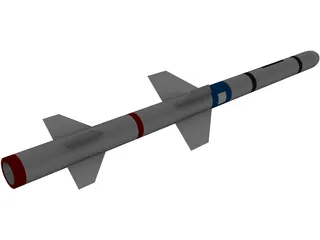 RIM-7 Sea Sparrow Missile 3D Model preview