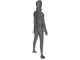 Pirate Woman 3D Model preview
