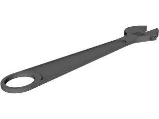 Steel Cast Wrench 3D Model preview