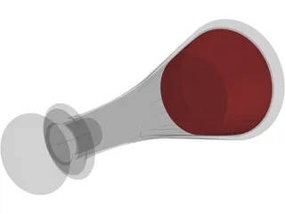 Bottle Glass 3D Model preview