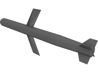 Generic Cruise Missile 3D Model preview
