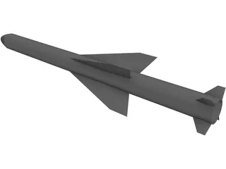 Exocet Missile 3D Model preview