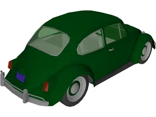 Volkswagen Beetle (1967) 3D Model preview