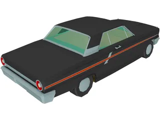 Ford Fairlane 500 Sports Coupe (1964) 3D Model preview