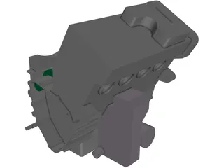 Honda CBR F2 600cc Motorcycle Engine 3D Model preview
