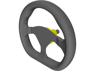 Race Car Steering Wheel (10 Inch For Small Formula Car) 3D Model preview