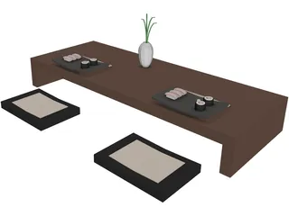 China Table 3D Model preview