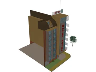 Small Passanger Hotel (Sofia, Bulgaria) 3D Model preview