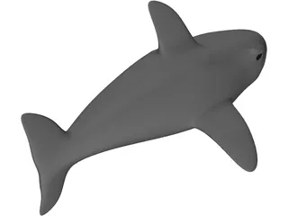 Cartoon Shark 3D Model preview