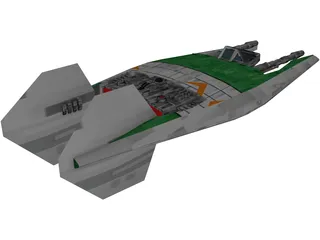 Narn Regime Fighter 3D Model preview