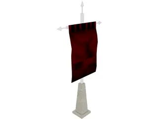 Flagpole 3D Model preview