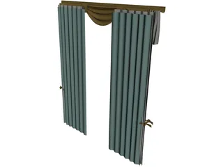 Curtains 3D Model preview