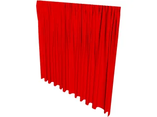 Curtains Melissa 3D Model preview